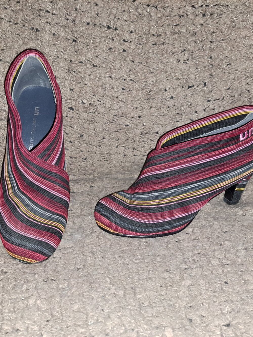 UNITED NUDE-Mid Fold-Colorful Ankle Boots-Textile-Size 36-Near Mint - Picture 2 of 8